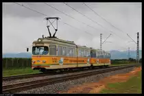 Am 1. Oktober 2010 wurde mit dem dem Triebwagen 1017 mit dem Beiwagen 1057 ein kurzer Fotohalt zwischen G�nnheim und Ellerstadt eingelegt.