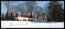 Am 22. Januar 2011 erreicht der ehemaliger Erfurter Tatrawagen 314 den Endpunkt der Th�ringerwaldbahn, das kleine, beschauliche �rtchen Tabarz.