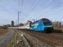 Re 460 034  Zugkraft Aargau  am 20.11.05 zwischen Cham und Zug