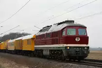 232 223-8 mit Bauzug am 10.02.2011 auf dem s�dl. Berliner Aussenring