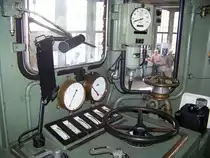 F�hrerstand der Ae 4/7 10949. Die E-Lok mit Buchli-Antrieb ist im Bahnpark Augsburg ausgestellt. Die Aufnahme stammt vom 206.07.2009.