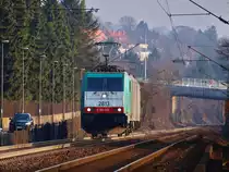 Cobra 186 205 (2813) am 10.02.2011 als Lz auf der Montzenroute von Aachen West nach Belgien