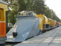 Ein Schneepflug im Eisenbahnmuseum Nowosibirsk am 30.07.2008