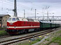 Sonderfahrt Berlin- Ostseebad Binz. 119 158-4 fuhr mit dem Zug allein bis nach Binz. 03 1010 blieb in Stralsund. (am 21.05.05