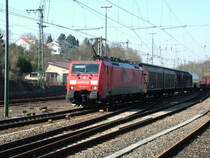 189 004-5 mit IRC 52683 von Kornwestheim nach N�rnberg, hier in Backnang am 02.04.2005.