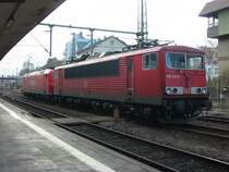 155-231 und 185-135 am 13.12.2005 in Worms Hbf abgestellt.