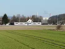 AAR - Triebwagen ABe 4/8 .. unterwegs zwischen Suhr und Buchs/AG am 05.02.2011

