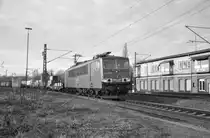 Schwarzwei�bilder der 155 061-3, am 09.02.2011 in Lehrte.