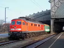 Zum vorletzten Mal war am Morgen des 10.12.2004 der IR 456 aus Wroclaw (Breslau) in Dresden-Neustadt anzutreffen - diesmal mit  Ludmilla  234 016. Ab Fahrplanwechsel Dezember 2004 wurden die Interregio-Verbindungen zwischen Schlesien und der Landeshauptstadt Sachsens und somit jegliche Zugverbindung zwischen Polen und Sachsen eingestellt.
