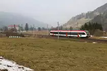 GKB GTW 5063 bei einer Messfahrt von St. Michael nach Selzthal. 
Mautern 16.2.2011