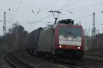 185 597-2 (Crossrail/DLC)mit KLV in Eschweiler am 19.02.2011