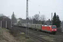 145 076-6 mit Ambrogio-KV nach S�den in Eschweiler am 19.02.2011