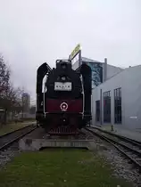 Eine alte Chinesiche Dampflok in Technik Museum Speyer am 19.02.11