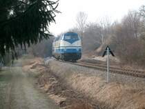Am 24.2.11 fuhr die BR 228 758-9 von Bad Langensalza Ost zum Hbf.Sie brachte Getreidewagen nach Ost.Nachschu�