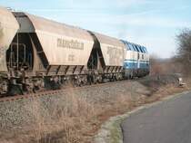 Nachschu� von der 228 758-9 in Richtung Gotha.Aufgenommen am 25.2.11
