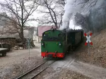 �ber eine unbefestigte Stra�e und mit guten Sto�d�mpfern am Auto,zu Fu� oder dem Rad,kommt man in Nistelitz zu diesen Fotopunkt(ich entschied mich zu Fu�),wo meine Aufnahme vom 04.M�rz 2011 entstand,als Mh 52 mit dem Personenzug von Putbus nach G�hren vorbei kam.