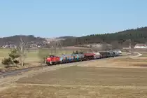 294 898 mit der �bergabe von Hirschau nach Amberg am 08.03.2011 bei Godlricht.