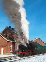 Elna nr. 158 im Endbahnhof Treignes - 11-01-2009 - Temperatur : -11�C