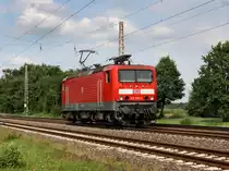 Die 143 834 am 11.08.2010 unterwegs bei D�rverden. 