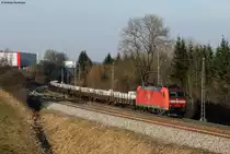 185 135-1 mit einem Aluzug gen Süden bei Rottweil 5.3.11