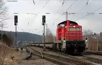 294 868-5 mit dem M 62888 (Offenburg Gbf-Immendingen) bei der Durchfahrt St.Georgen mit fast 6 Stunden + 10.3.11