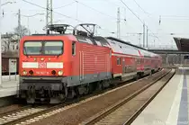 114 027-6 mit dem RE3 (RE 18311) nach Elsterwerda in Eberswalde. 12.03.2011