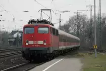 Die 110 435-5 fuhr am 12.03.2011 als RB48 durch K�ln West.