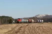 294 898 mit der �bergabe von Hirschau nach Amberg am 08.03.2011 bei Hirschau.