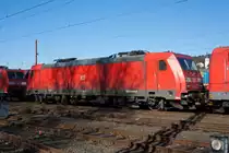 185 346-4 der DB abgestellt am 07.03.2011 in Kreuztal.