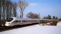 Am 16.02.2010 fuhr der ICE-T  Jena  aus Richtung Saalfeld kommend durch die sch�ne Landschaft in Oberfranken nach M�nchen.