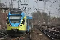 MÜNSTER, 12.03.2011, ET 006 der Westfalenbahn als RB65 nach Rheine bei der Ausfahrt aus Münster(Westf) Hbf