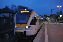 WARBURG (Kreis Höxter), 12.03.2011, ET 5.21 der eurobahn als RB89 nach Münster(Westf) Hbf im Bahnhof Warburg(Westf)