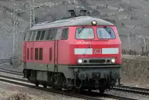 Die 225 099-1 durchf�hrt Winningen Lz nach Bad Ems am 11.03.2011