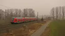 Der erste Zug, den wir in Trebbin trafen war der RE 5 Richtung Lutherstadt Wittenberge von Rostock. 05.03.2011