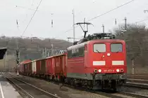 Die 151 077-5 fuhr am 12.03.2011 durch K�ln West.