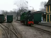  Dampfachim  brachte,am 12.M�rz 2011,Mh52 an den Lokschuppen in G�hren zum Wasser nehmen.