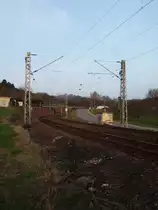 Die Oberleitung in Kleingem�nd am 15.03.11