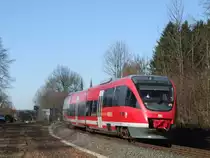 Die Baumbergebahn von Coesfeld nach M�nster �stlich der Stadt Billerbeck. 07.03.2011