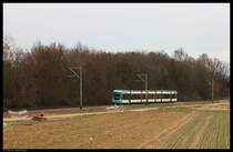 Wagen 5701 nahe des Hp Hohensachsen. 13. M�rz 2011