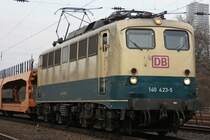 Nochmal im Portrait:140 423 am 12.3.11 bei der Durchfahrt durch K�ln-West.