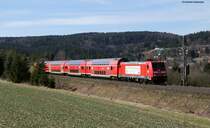 146 202-7 mit dem RE 19044 (Singen(Hohentwiel)-Stuttgart Hbf) bei M�hringen 20.3.11