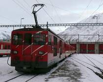 MGB 94 Deh4/4II in Andermatt, nachden sie R621 von G�schenen herauf bef�rdert hat.
Wintermorgen in Andermatt.
25.01.2011