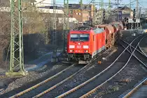 185 366-2, am 19.03.2011 in Lehrte. Fotostandpunkt der Balkon des Muesumstellwerk.