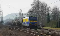 Mal wieder ein ganz seltener Gast auf der KBS 613 (eigentlich sogar zum ersten mal hier gesichtet): 146 522-8 mit Kesselwagenzug in Fahrtrichtung Norden. Aufgenommen am 03.03.2011 am B� Eltmannshausen/Oberhone.