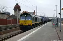 DE 64 (266 064-5) HGK mit Dieselkraftstoff oder Gas�l oder Heiz�l (leicht) Kesselzug in Rathenow in Richtung Stendal unterwegs. 25.03.2011