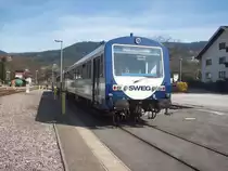VS 200 und VT 125 der SWEG Ottenh�fen stehen am Nachmittag des 25.M�rz 2011 in Ihrem Heimat-Bw auf Gleis 3.Der VS 200 wird abgeh�ngt und VT 125 f�hrt den Rest des Tages alleine auf seiner Heimatstrecke,der Achertalbahn.