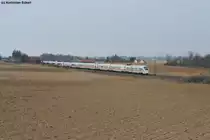 Doppeleinheit ICE-T mit ICE 91 von Hamburg Hbf nach Wien Westbhf. in der N�he von S�nching, 12.03.2011