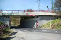 Letztes Jahr stellte ich ein Foto der alten Br�cke �ber die Morper Str. in D�sseldorf Gerresheim ein, nun steht an der Stelle die neue Br�cke. 20.3.2011