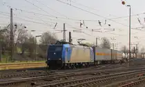 CROSSRAIL 185 535-2 (91 80 1 185 535-2 D-ATLD) mit der Aufschrift  SAUB�R , mit einem G�terzug Richtung Wiesbaden, in Mainz-Bischofsheim; 29.03.2011