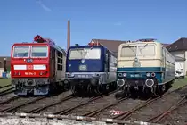 Die 180 014-3 , 181 001-9 und 184 003-2 beim 175 Jahre Eisenbahn in Deutschland fest im BW N�rnberg Gostenhof am 20,08,10